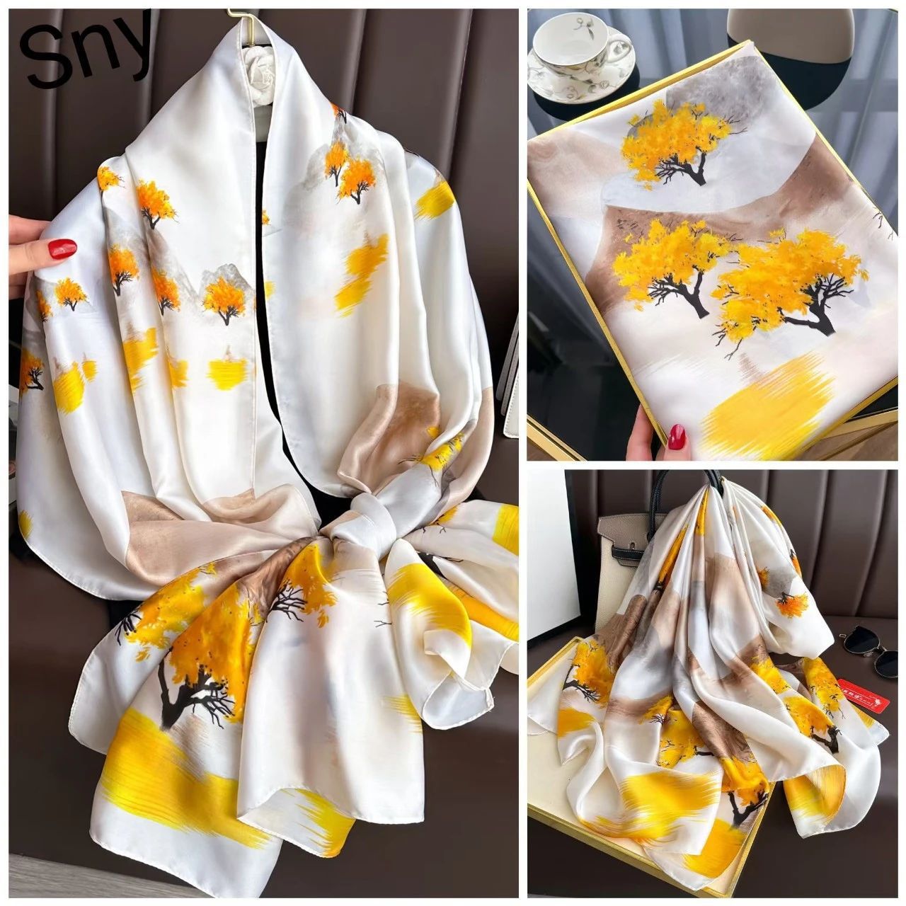 China Print Silk Blend Hijab 11